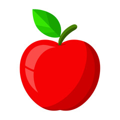 red apple isolated on white