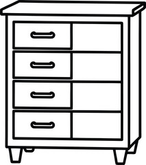 Office cabinet icon with drawers representing organized storage