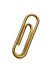 Obraz premium Gold paperclip, isolated