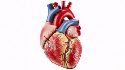Detailed anatomical human heart model, perfect for medical, science, and educational content creation.
