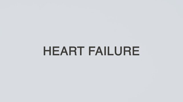 Heart failure concept word hand holding stethoscope on white background for patient care, cardiac monitoring, diagnosis, treatment, prevention, wellness, and medical awareness