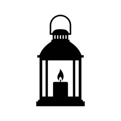 candle silhouette vector illustration