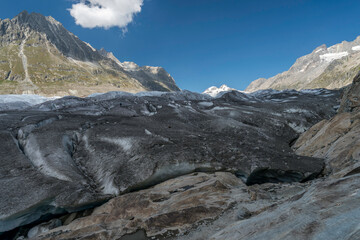 Am Rand des Gro&szlig;en Aletschgletschers, Schweiz