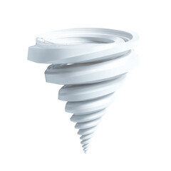 Abstract white spiral vortex.  A three-dimensional,  whirlpool-like structure,  consisting of concentric,  tightly wound spirals,  tapering towards a point