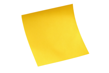 Blank, golden yellow sticky note