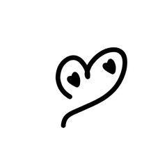 hand drawn heart icon