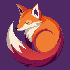 Obraz premium red fox sleeping