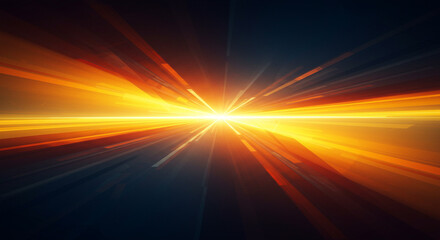 Dynamic burst of bright golden light radiating outwards from a central point on a dark background