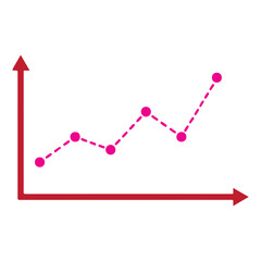 rising line graph icon