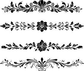 Elegant Floral Swirl Vectors Collection