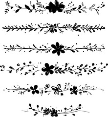 Elegant Floral Swirl Vectors Collection