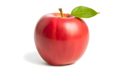 red apple on white background