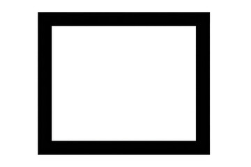 Blank white rectangular display on black background