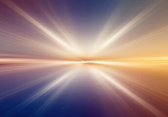 Radiant Light Rays in the Sky with a Soft Glow