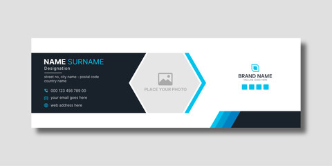 Creative modern email signature design, minimalist email footer template