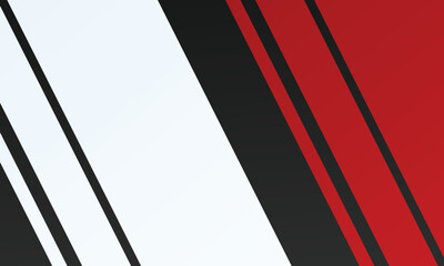 Fototapeta premium Red white and black abstract background layer on bright space with diagonal lines effect decoration. Modern graphic design element cutout style concept for web banner, flyer, card, or sport.