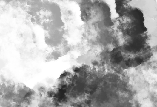  Abtract black and white clouds PNG transparent background isolated graphic resource.