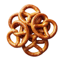 Fototapeta premium Crispy pretzels clustered close together
