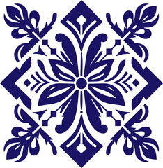 Geometric Flower and Diamond Pattern