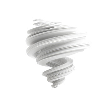 Abstract, swirling white vortex against a black background.  A dynamic, 3D rendered whirlwind