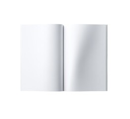 Open blank book, top-down view
