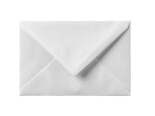 Blank white envelope, closed, top view