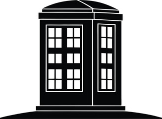  London phone box vector illustrator