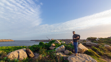 Beautiful Seashore in Monsoon Season at Thengapattanam, Kanyakumari District, Tamil Nadu, India
