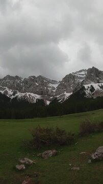 The Serra del Cadi from Prat del Cadi meadow, panorama