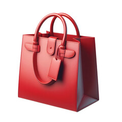 a read color sopping bag vector