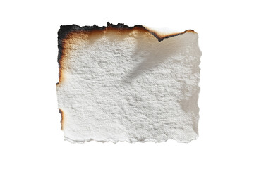 Burnt rectangular paper, edges charred