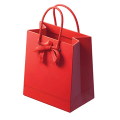 a read color sopping bag vector