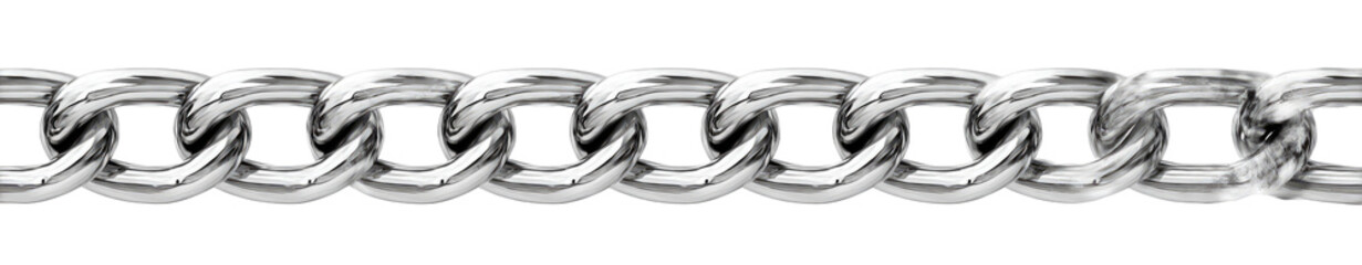 Fototapeta premium Ornate, repeating chain-like pattern in grayscale