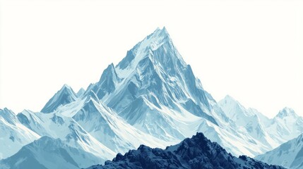Fototapeta premium large mountains under gray sky generative ai