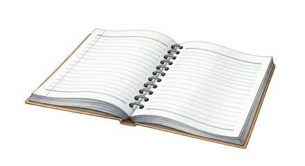 Open spiral notebook against a stark black background ready for imagination