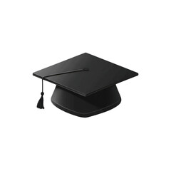 A black graduation cap