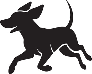 A sleek and stylish vector illustration of a dog in a silhouette. 