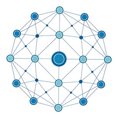 network connections connected dots