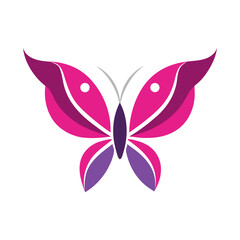 Stylized abstract butterfly logo design with vibrant colors and clean lines suitable for branding and marketing
