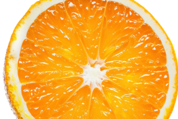 Fresh orange slice, vibrant citrus fruit, healthy eating concept