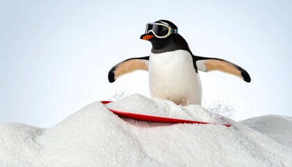 Goggles and Scarf Penguin's Sugary Snow Sledding Adventure