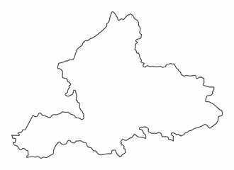 Gelderland province outline map