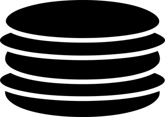 A Stack of Macarons Simple Graphic Symbol Clean Silhouette