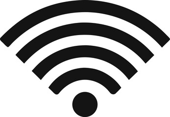 A Wi-Fi Signal Symbol Simple Graphic Symbol Clean Silhouette