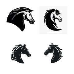 4 icon set of hoarse eps