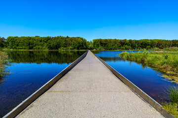 Cycle Path Through Water With