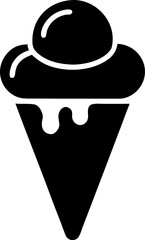 Single Scoop Ice Cream Cone Icon