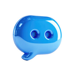 Obraz premium Glossy, light-blue speech bubble graphic