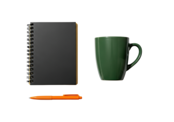 Notebook, Pen, and Coffee Mug Set
