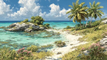 Fototapeta premium Island Paradise Cove